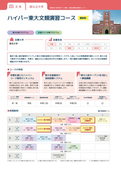 河合塾大学受験科入塾案内_関東版