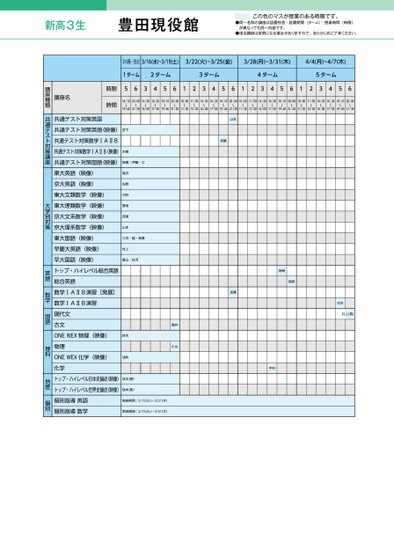 河合塾春期講習案内_東海版